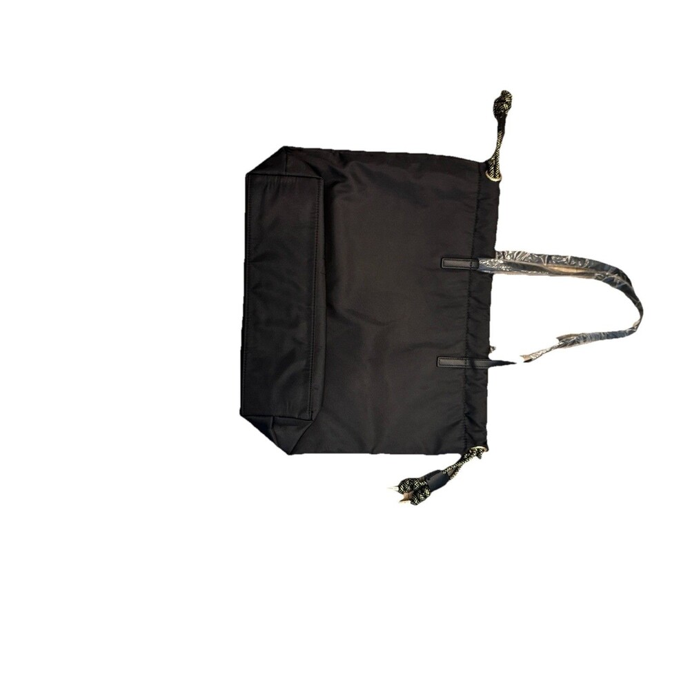 Limited Edition Versace Black Nylon Drawstring Tote Bag – Signature Gold - Picture 12 of 13